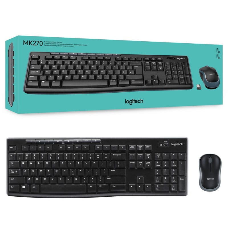 Combo Teclado y Mouse Logitech MK220 Inalambrico